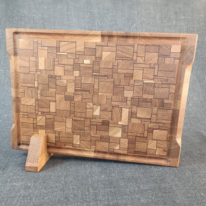 Divpusējs virtuves gala škiedru dēlis “Rūtainais” 33×23 cm