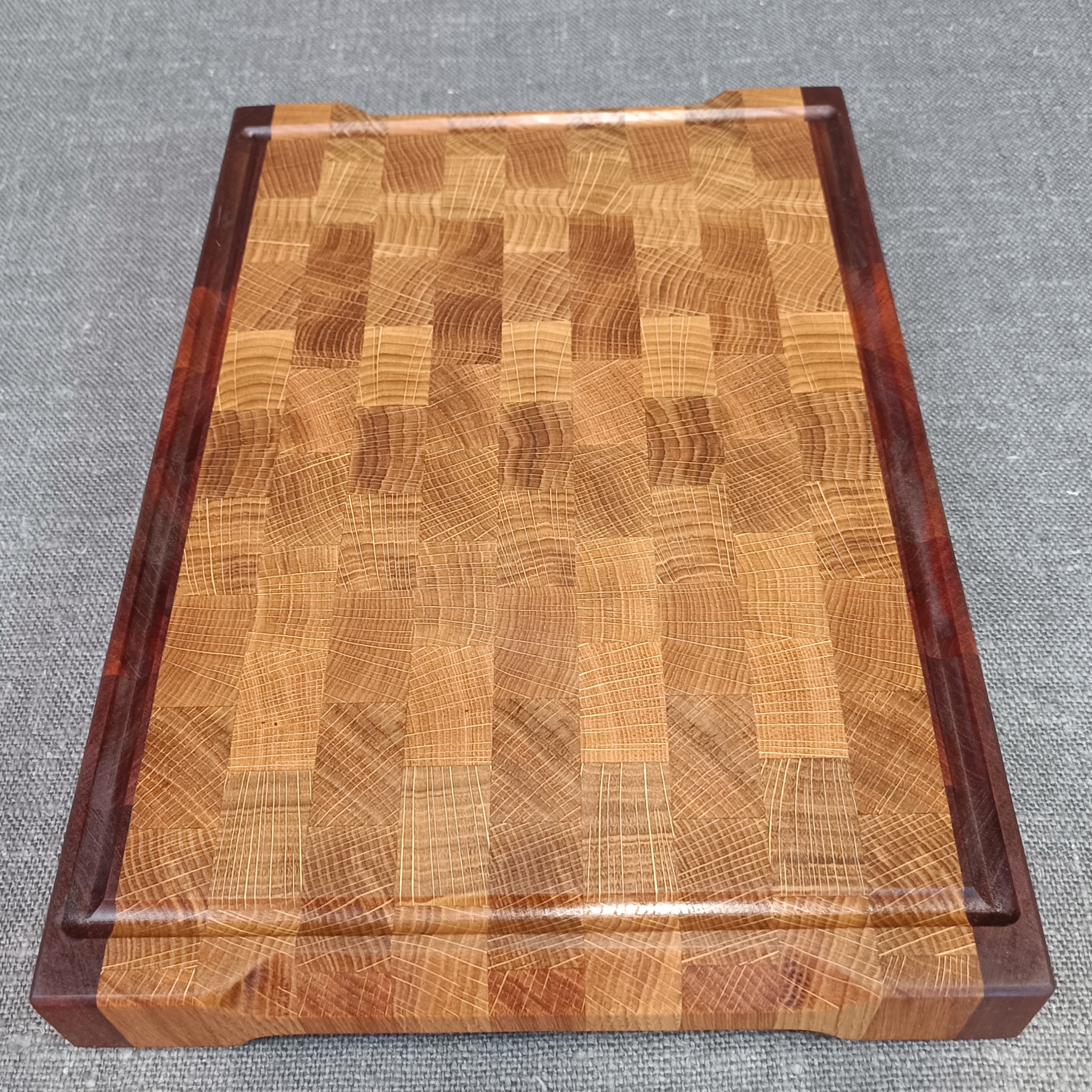 Divpusējs ozolkoka gala šķiedru dēlis L izmērs 40x27cm - Image 3